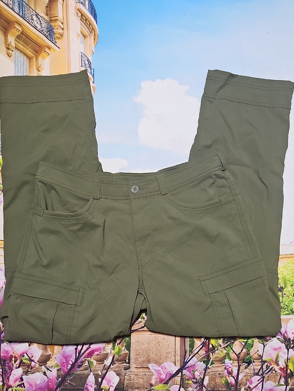 REI Convertible Olive Cargo Pants - Military Green Size 36x32